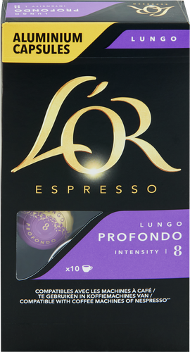 Кофе молотый в капсулах L'OR Espresso Lungo Profondo натуральный жареный, 10кап, фотография