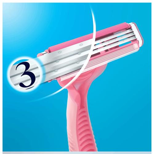 Станок для бритья женский одноразовый GILLETTE Venus Simply 3, 4шт, изображение