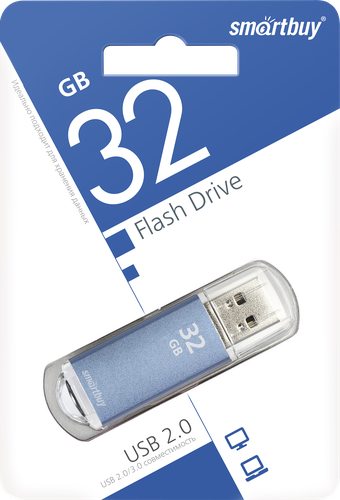 Флеш-диск SMARTBUY V-Cut 32GB металлический корпус, крупный план