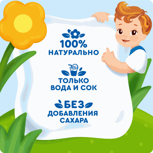 Напиток детский АГУША Яблоко-вишня вода с соком, с 12 месяцев, 300мл, картинка