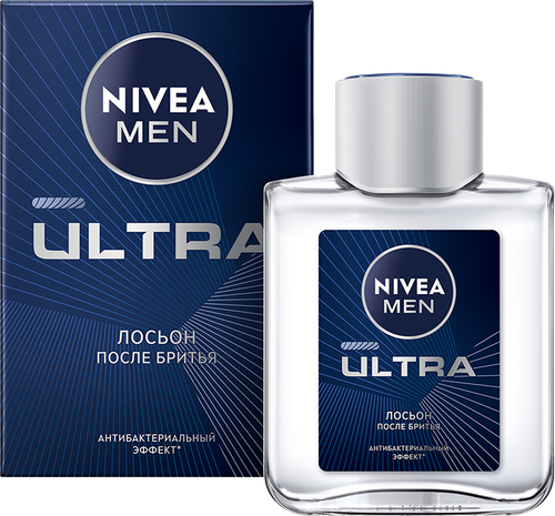 Лосьон после бритья NIVEA Men Ultra с антибактериальным эффектом, 100мл, фотография