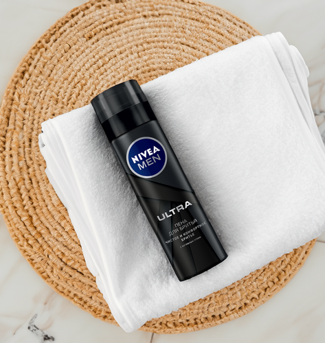 Пена для бритья NIVEA Men Ultra с активным углем, 200мл, фото