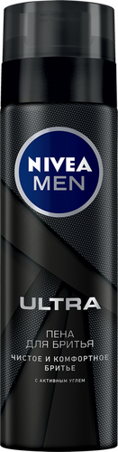 Пена для бритья NIVEA Men Ultra с активным углем, 200мл, вид
