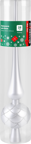 Верхушка для елки HOMECLUB 28см, с декором Арт. HP2801-189A02, изображение