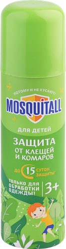 Аэрозоль детский MOSQUITALL Защита от комаров и клещей, 150мл, детальное фото