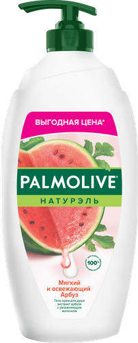 Гель-крем для душа PALMOLIVE Натурэль Мягкий и освежающий Арбуз с увлажняющим молочком, 750мл, вид