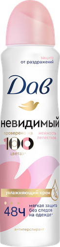 Дезодорант-антиперспирант спрей женский ДАВ Нежность лепестков, 150мл, детальное фото