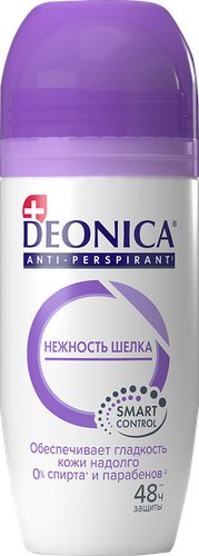 Антиперспирант роликовый женский DEONICA Нежность шелка, 50мл, крупный план