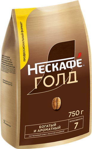 Кофе растворимый с добавлением молотого НЕСКАФЕ Голд натуральный сублимированный, 750г, вид