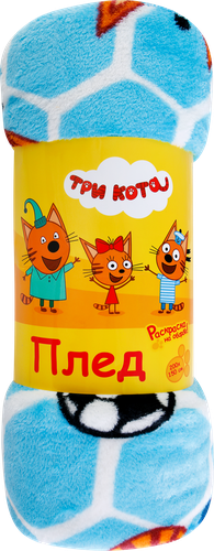 Плед ПАВЛИНКА Три кота 150х200см, крупный план