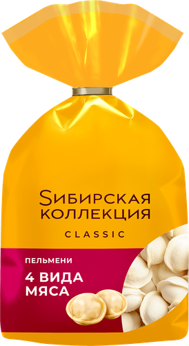 Пельмени SИБИРСКАЯ КОЛЛЕКЦИЯ 4 вида мяса, категория В, 700г, фотография