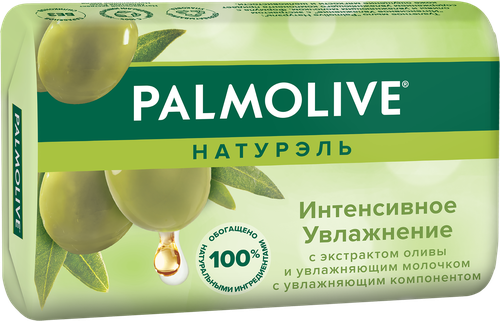 Туалетное мыло PALMOLIVE Натурэль Интенсивное увлажнение с экстрактом оливы и увлажняющим молочком, 90г, фотография