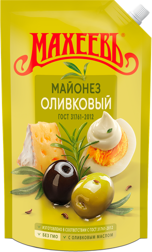 Майонез МАХЕЕВЪ Оливковый 50,5%, 800мл, детальное фото