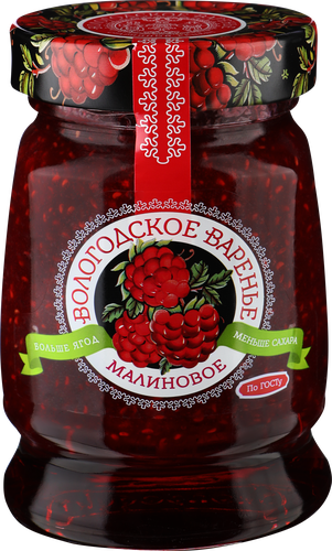 Варенье ДОМАШНЕЕ Вологодское малиновое, 370г, картинка