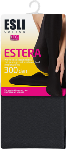 Колготки женские ESLI Estera 300 den, nero 2, изображение