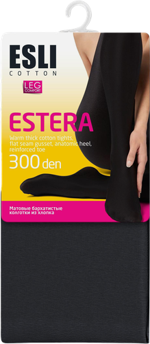 Колготки женские ESLI Estera 300 den, nero 3, крупный план