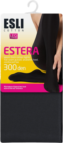 Колготки женские ESLI Estera 300 den, nero 4, фото
