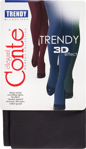 Колготки женские CONTE Trendy 150 den, antacite 2, крупный план