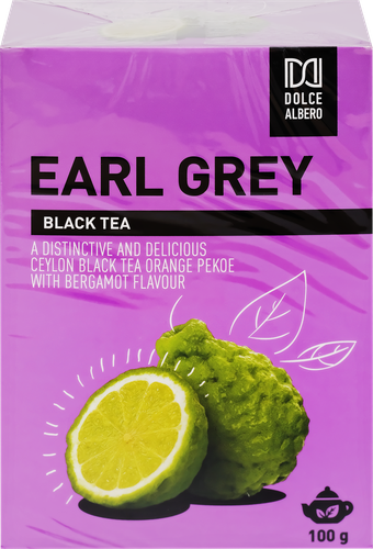 Чай черный DOLCE ALBERO Earl Grey, листовой, 100г, фотография
