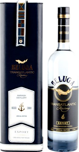 Водка BELUGA Трансатлантик Рейсинг 40%, туба, 0.7л, детальное фото