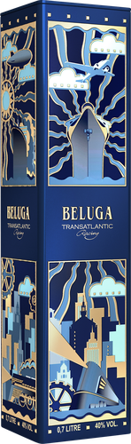 Водка BELUGA Трансатлантик Рейсинг 40%, туба, 0.7л, фото