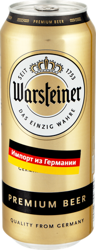 Пиво светлое WARSTEINER Premium beer фильтрованное пастеризованное, 4,8%, ж/б, 0.5л, картинка