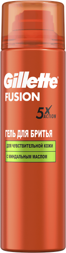 Гель для бритья GILLETTE Fusion5 Ultra Sensitive, для чувствительной кожи, 200мл, вид