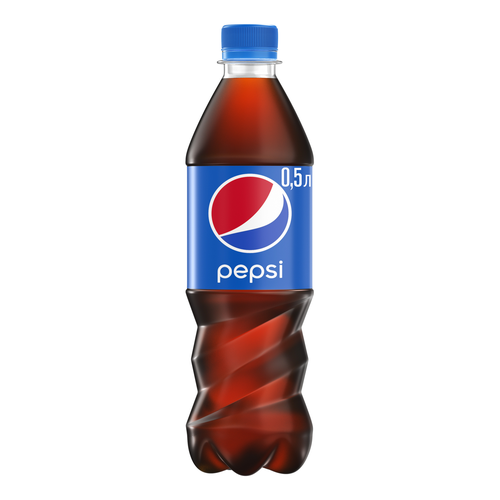 Напиток PEPSI сильногазированный, 0.5л, крупный план