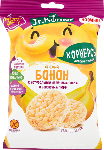 Хлебцы-мини рисовые JR KORNER с бананом, 30г, фото