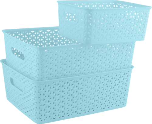 Корзина для хранения HOMECLUB Blue&Grey 23,5x17x10см, в ассортименте Арт. LEN-150840-BG, картинка