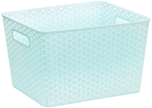Корзина для хранения HOMECLUB Blue&Grey 26,5x32,5x20,5см, в ассортименте Арт. LEN-150842-BG, крупный план