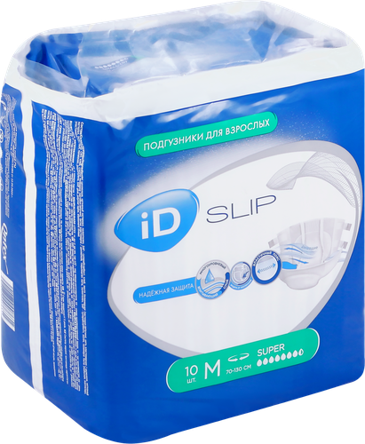 Подгузники для взрослых ID Slip М, 10шт, детальное фото
