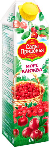 Морс САДЫ ПРИДОНЬЯ Клюква, 1л, крупный план