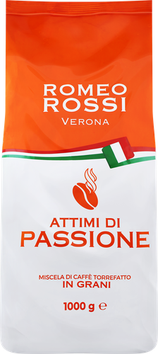 Кофе зерновой ROMEO ROSSI Caffe Attimi Di Passione, 1кг, фотография