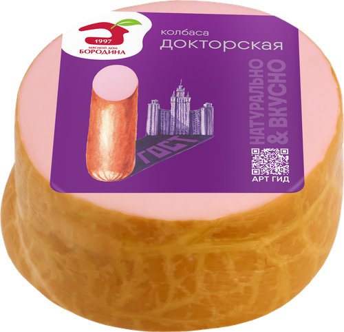 Колбаса вареная МД БОРОДИНА Докторская, 500г, фотография