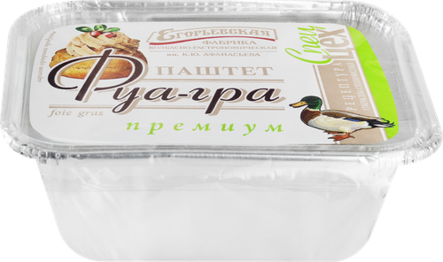 Паштет КФ ЕГОРЬЕВСКАЯ Фуа-гра из птичьей печени, 180г, фото