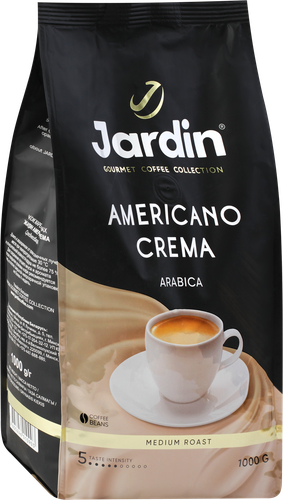 Кофе зерновой JARDIN Americano Crema жареный, 1кг, изображение