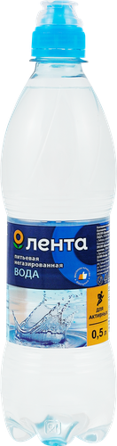 Вода питьевая ЛЕНТА Спорт 1-й категории негазированная, 0.5л, картинка
