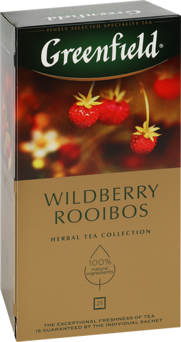 Чай травяной GREENFIELD Wildberry Rooibos, 25пак, вид