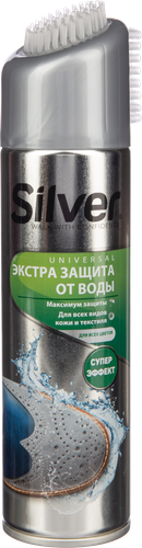 Спрей для всех видов кожи и текстиля SILVER Universal Экстра 3ащита от воды, 250мл, детальное фото