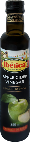 Уксус яблочный IBERICA Apple cider vinegar, 250мл, крупный план