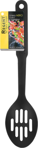 Ложка REGENT INOX Linea Nero, с прорезями, Арт. 93-AK2C-3, фото