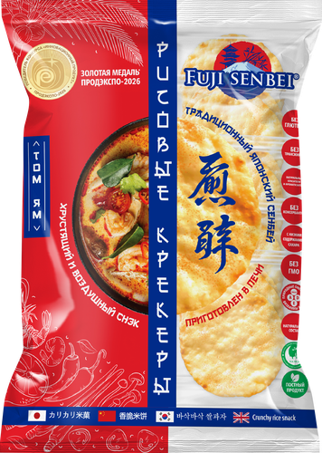 Крекеры рисовые FUJI SENBEI со вкусом креветки, 90г, изображение
