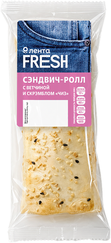 Сэндвич-ролл с ветчиной и скрэмблом Чиз ЛЕНТА FRESH, 200г, фото