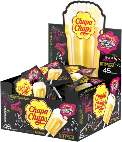 Карамель CHUPA CHUPS B-POP со вкусом тропических фруктов, 15г, вид
