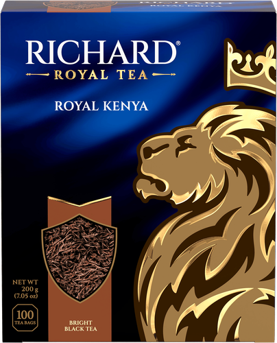 Чай черный RICHARD Royal Kenya Кенийский байховый, 100пак, крупный план