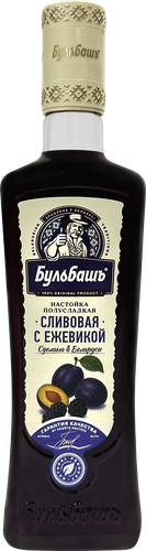 Настойка БУЛЬБАШЪ Сливовая с ежевикой 35%, полусладкая, 0.5л
