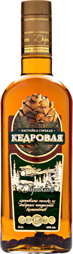 Настойка ДОБРЫЙ ГОСТЬ Кедровая горькая, 40%, 0.5л, фотография