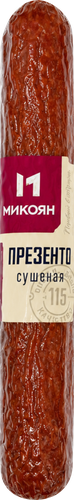 Колбаса варено-копченая МИКОЯН Презенто сушеная, весовая, крупный план