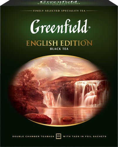 Чай черный GREENFIELD English Edition Цейлонский байховый, 100пак, детальное фото